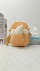 Bandai | 8 Inch Pokemon Plush Crossbody Bag Gengar Pikachu Snorlax Psyduck Rowlet Eevee Shoulder Bag Phone Purse Messenger Anime Gifts