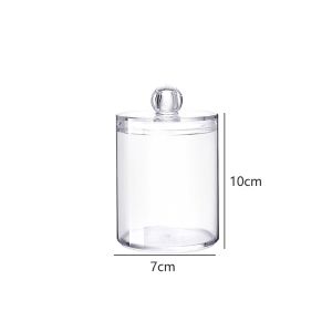 1/2pcsTransparent Cotton Swab Storage Box Makeup Organizer Acrylic Storage Box Cotton Swab Cosmetic Box Bathroom Bedroom Storage