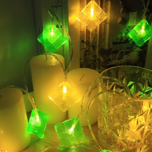 Keranixy Solar String Lights Ramadan Decoration Star Moon Lights Ketupat Liplap Lampu Raya Garden Outdoor Lighting