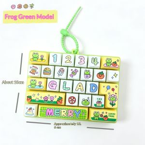 EELHOE | Cute 26-Keycap Keyboard Keychain Keyboard Clicker Fidget Toy Key Caps Anti Stress Button Clicker Keychain Bag Charms Kid Gift