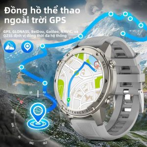 Đồng Hồ Thông Minh LIGE GPS Tracker Dành Cho Nam Chống Nước 50M Màn Hình AMOLED La Bàn Ngoài Trời Pin 500mAh Thiết Bị Theo Dõi Thể Dục