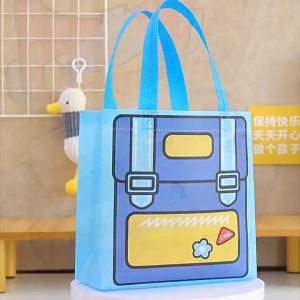 กระเป๋าถือ ลายการ์ตูน ถุงผ้าไม่ทอ ผ้าสปันบอนด์ ถุงหิวช้อปปิ้ง น่ารักๆ กระเป๋าถือ