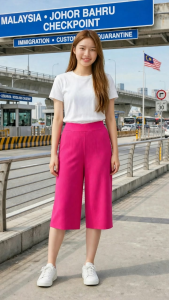 Stella Fashion Modal Bamboo Straight-Cut Capri Pants Soft Cooling Fabric Stretch Waist 24–38″