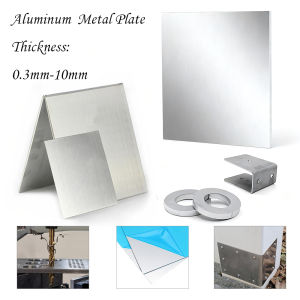 1/5pcs Aluminum Plate Thickness 0.3mm 0.5mm 1mm 1.5mm 2mm 3mm 5mm 6mm 10mm Aluminum Alloy Square Plate Polished Plate Sheet