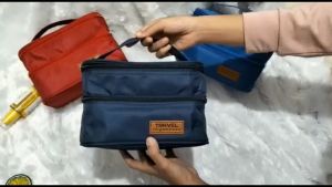 Tas Make Up Susun Pouch Kosmetik Polos Waterproof Travel Organizer Tempat Penyimpanan Cosmetic Mini