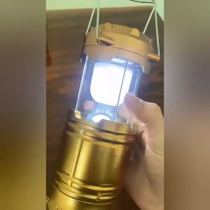 ไฟตะเกียง LED ไฟตะเกียงแคมปิ้ง ตะเกียงโซล่า+ไฟฉาย โคมไฟ LED อเนกประสงค์ ชาร์จไฟได้ มีUSB พลังงานแสงอาทิตย์ ไฟตกแต่ง