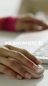 Chuột không dây Logitech MX Anywhere 3S Silent - Cuộn nhanh 8000 DPI lướt trên mọi bề mặt USB C Bluetooth Windows PC Linux Chrome Mac