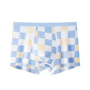 MiiOW | กางเกงบ็อกเซอร์ชายผ้าไหมน้ำแข็ง Catman ระบายอากาศได้ดี ทรงสี่เหลี่ยม ป้องกันแบคทีเรีย ระบายอากาศได้ดี กางเกงชั้นในเด็กชาย