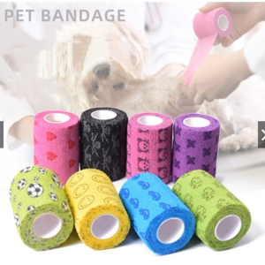 Breathable Pet Bandage Wound First Aid Elastic Wrap Tape Self-adhesive Elastic Bandage for Cats & Dogs