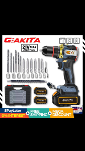 GEAKITA Drill Set Heavy Duty Portable Electric Hand Drill | Brushless + 24-in-1 Tool Set ingcoPT02-2