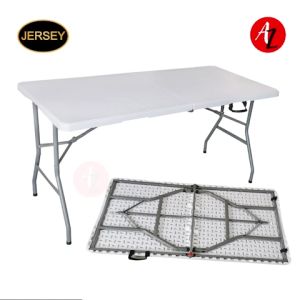 Jersey Outdoor Plastic Mesa Foldable 4ft Kitchen Dining Foldable Tables Banquet Party Picnic Bbq Camping Folding Table