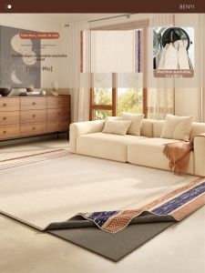 Dopamine Color Detachable Machine Washable Luxurious Dirt-resistant Double-layer Carpet