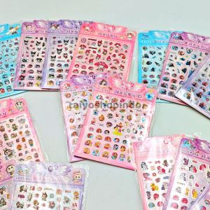 TAIYO Sticker Kuku Sanrio Frozen Labubu Karakter Stiker Nail Art Tempel Wanita Aksesoris Anak