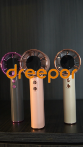 Dreepor Portable Mini Handheld Fan 199 Level Adjustment Speed LED Digital Display USB Rechargeable Electric Fan