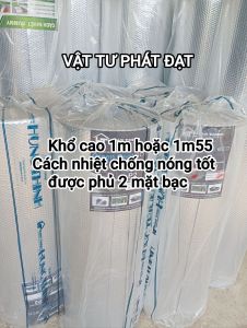Cuộn dài 40m x cao 1m55 cách nhiệt chống nóng P2 phủ 2 mặt bạc dùng để chống nóng mái tôn nhà xưởng...