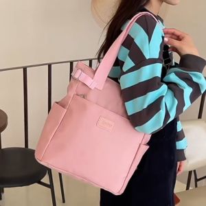 Nylon Polyester Women Tote Bag Handbag Wanita Water Resistant Girl Office Bag School Bag Business Bag Travel Bag Tablet Bag (GSL-026)