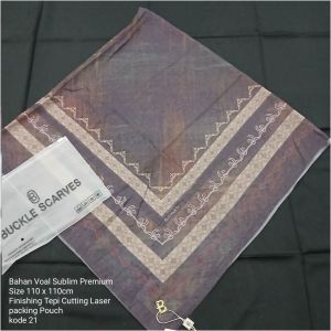 Hijab Segi Empat Motif Buckle Scraves Premium