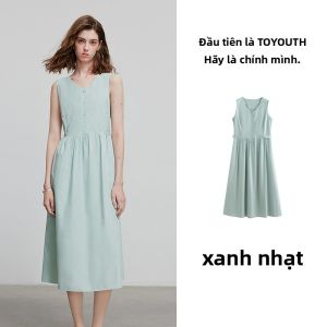 Toyouth | Đầm Thẩm Mỹ Không Tay Cao Cấp Dây Buộc Eo