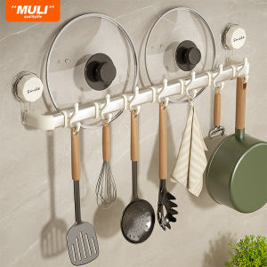 Kitchen Storage Rack Absorption Hook No Punching Utensil Holder Bathroom Wall Hook Organizer Woodeli ZG0703-ML