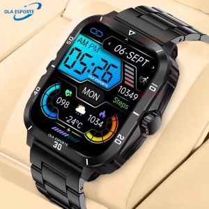 Đồng Hồ Thông Minh Quân Sự P76 1.96 Hỗ Trợ Gọi Bluetooth Chống Nước 3ATM IP68 Theo Dõi Thể Dục Thể Thao Dành Cho Nam Hoạt Động Ngoài Trời