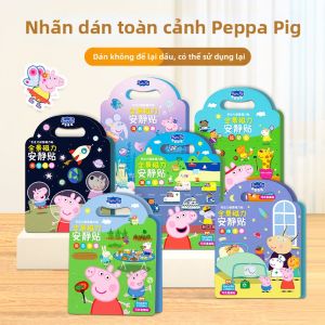 TAOZIAWA | Sách Đồ Chơi Ghép Hình Nhóm Từ Dán Tấm Từ Peppa Pig