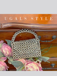 UGALS | Túi Vuông Nhỏ Bằng hạt Kim Loại Bạc Handmade