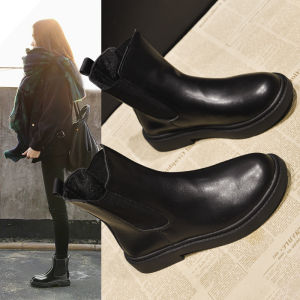 Black Martin Boots Womens British Style Fashionable Autumn Winter Short Boots Slim Fit Casual Versatile Fashion Boots