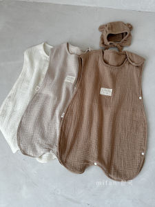 Korean Style Baby Sleep Bag Vest Type Child Air Conditioned Room Clothes Front Four Back Two Sleeveless Toddler Anti-Kick Quilt