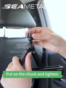 SEAMETAL Car Tablet Holder 360° Rotation Car Headrest Phone Bracket Retractable Tablet Holder For 4-12.9 Inch Cellphone Ipad