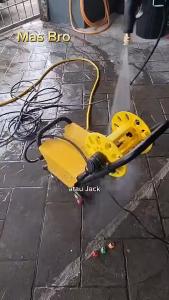 REAIM 1300W Pressure Washer Portable Power Sprayer with Adjustable Pressure Gauge for Home and Car Wash Includes Foam Cannon