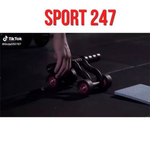 Con Lăn Tập Bụng 4 BÁNH YogaGym + tặng miếng thảm + con lăn 4 bánh tập cơ bụng tại nhà