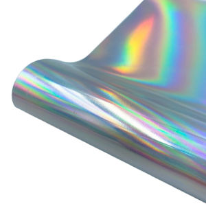 Vật Liệu Vinyl Chuyển Nhiệt Cầu Vồng Holographic Tự Làm Dán Lên Áo Thun Thủ Công Phim PET HTV Dùng Cho Quần Áo Vải Trang Trí