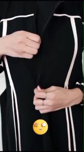 Belibajubandung - Khadijah Abaya Dress - Gamis Lebaran Hitam Lis Mewah Ukuran S M L XL XXL