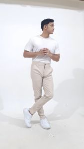 SRSEVEN7 Celana Chino Panjang Pria Big Size Cream