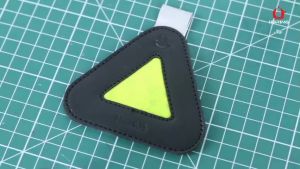 Triangle reflektor segitiga leather reflektor smile saddle sepeda