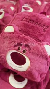BaLô Gấu Dâu Lotso Size Lớn Đeo Vai Đi Học Đi Chơi Màu Hồng Lông Mịn Siêu Dễ Thương  Siêu Cute