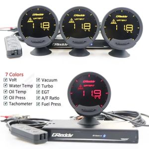 GReddi Sirius OBD2 7 Colors Adjustable LCD Meter Boost Water Temp Oil Pressure RPM Air Fuel Ratio Fuel Press EXT Temp