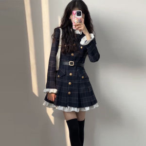 ZHENMANZI | Spring New Plaid Patchwork Dress High-end Style 2026
