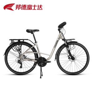 Battle B300 Travel Bicycle Shimano Gears Adult Long Distance Single Bike Comfortable Ride Aluminum Alloy Frame 17 Inch Wheels