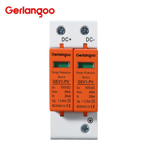 2P 10KA~20KA 20KA~40KA DC SPD Surge Protective Device 500V 600V 800V 1000V Solar PV Photovoltaic Lightning Arrester
