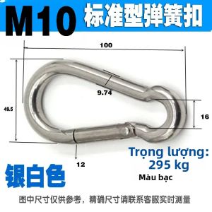 Đa Chức Năng 304 Thép Không Gỉ Lò Xo Snap Carabiner M6/M8/M10 Khóa Liên Kết Nhanh Vòng Móc Snap Shackle Chain Fastener Cho Chế Biến Gỗ