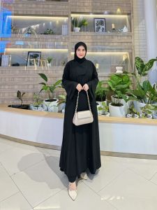 Gamis Abaya Wanita Muslimah / Abaya turky warna hitam / Model Gamis Simple Terbaru