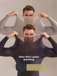MiiOW | MiiOW Mens Thermal Underwear Set Ultra Thin Warm Long Sleeve Base Layer Shirt And Pants Autumn Winter Essential Comfortable