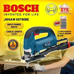 SYK Bosch GST 90BE Electric Jigsaw Wood Cutter Jig Saw Machine Gergaji Kayu Gergaji Mesin - 060158F0L0 (Free Gift)