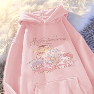 Girl Sweatshirt Childrens Fashionable Childrens Clothing Fall and Winter New Arrival Fleece-lined Sanrio Tops Easy Matching Coat Girl Tops