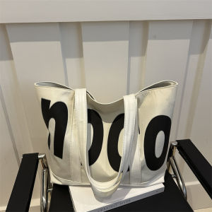 Túi Tote Canvas Nữ Mùa Hè 2024 Túi Đi Làm Dung Tích Lớn Túi Thường Ngày Đơn Giản Túi Xách Đeo Vai Đơn Cho Học Sinh