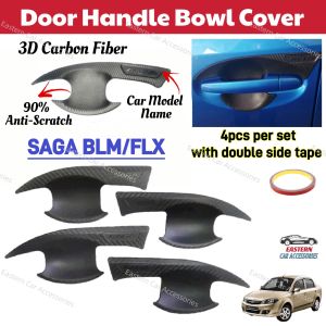 Car Door Handle Bowl SAGA BLM/FLX 3D Carbon Cover Protector Anti Scratch Accessories
