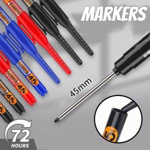 Multi-Purpose Deep Hole Long Nib Head Marker Pen for Metal Perforating Pens Waterproof Bathroom Woodworking Decor Tools