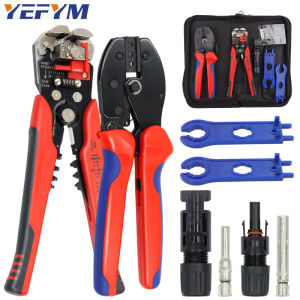 พลังงานแสงอาทิตย์ PV CABLE CRIMPING TOOL LY-2546B ชุดสําหรับ 2.5/4/6mm2 พร้อม Stripper YE-1RSolar Spanner และตัวเชื่อมต่อพลังงานแสงอาทิตย์ชุด