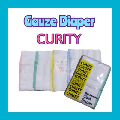 GAUZE DIAPER | CURITY LAMPIN |12 PCS | 6 PCS | 3 PCS | COTTON